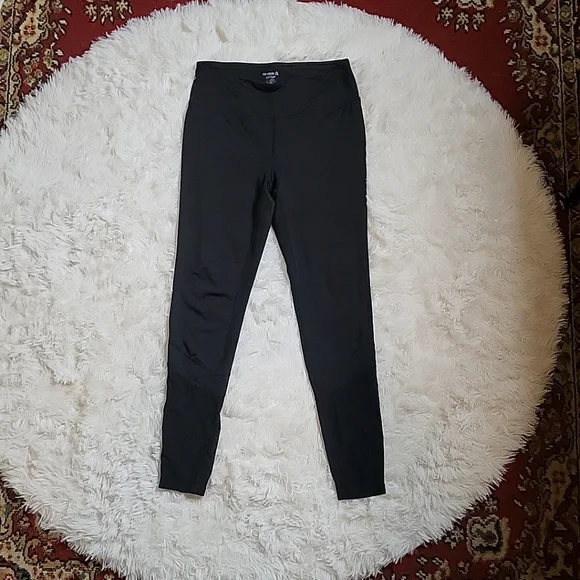 Women's Reebok Black Mesh Panel Yoga Leggings Gym Pants Athleisure - S - Picture 5 of 14